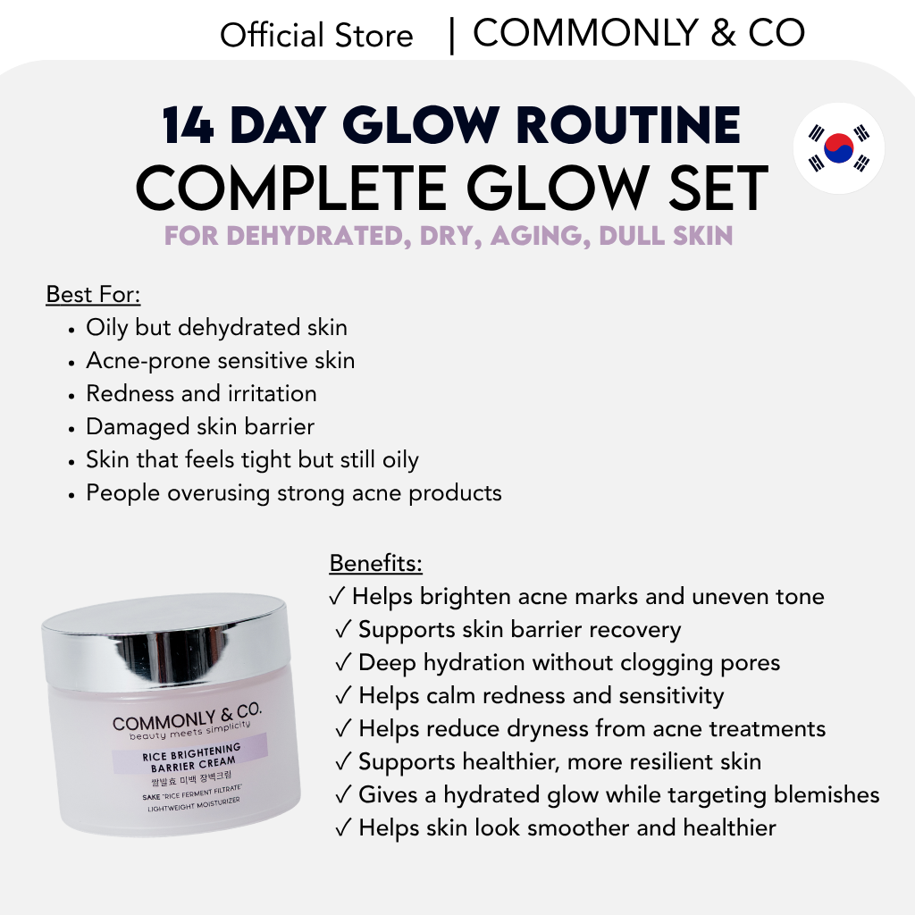 COMPLETE GLOW SET ( FOR DEHYDRATED , DRY, AGING SKIN ) " 14 DAY GLOW ROUTINE "