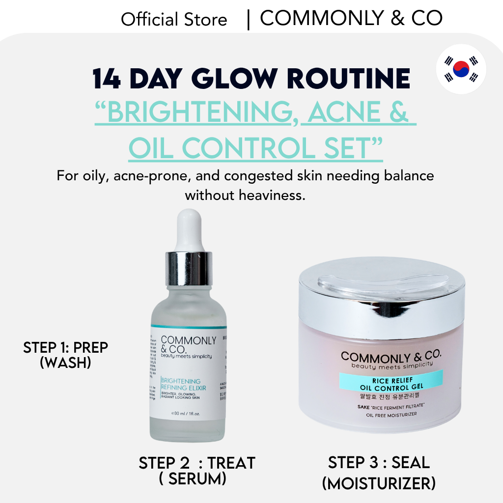 BRIGHTENING, ACNE & OIL CONTROL SET " 14 DAY GLOW ROUTINE "