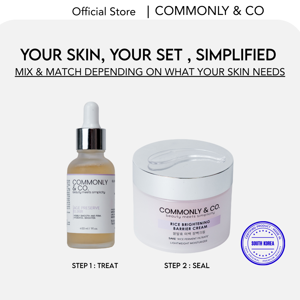 Commonly and Co. 14-Day Glow Routine Set – Serum & Moisturizer for Bright, Glowing Skin