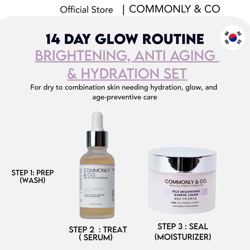 BRIGHTENING, ANTI AGING & HYDRATION SET " 14 DAY GLOW ROUTINE "