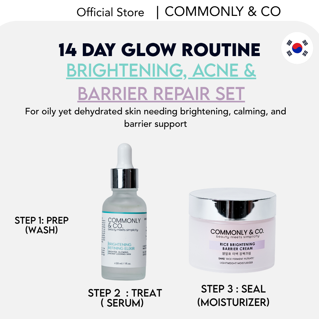 BRIGHTENING, ACNE & BARRIER REPAIR SET " 14 DAY GLOW ROUTINE "