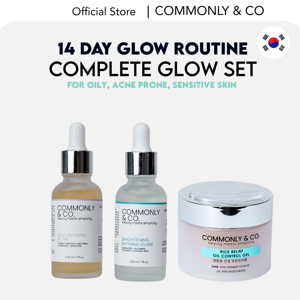 COMPLETE GLOW SET ( FOR OILY, ACNE PRONE , SENSITIVE SKIN ) " 14 DAY GLOW ROUTINE "